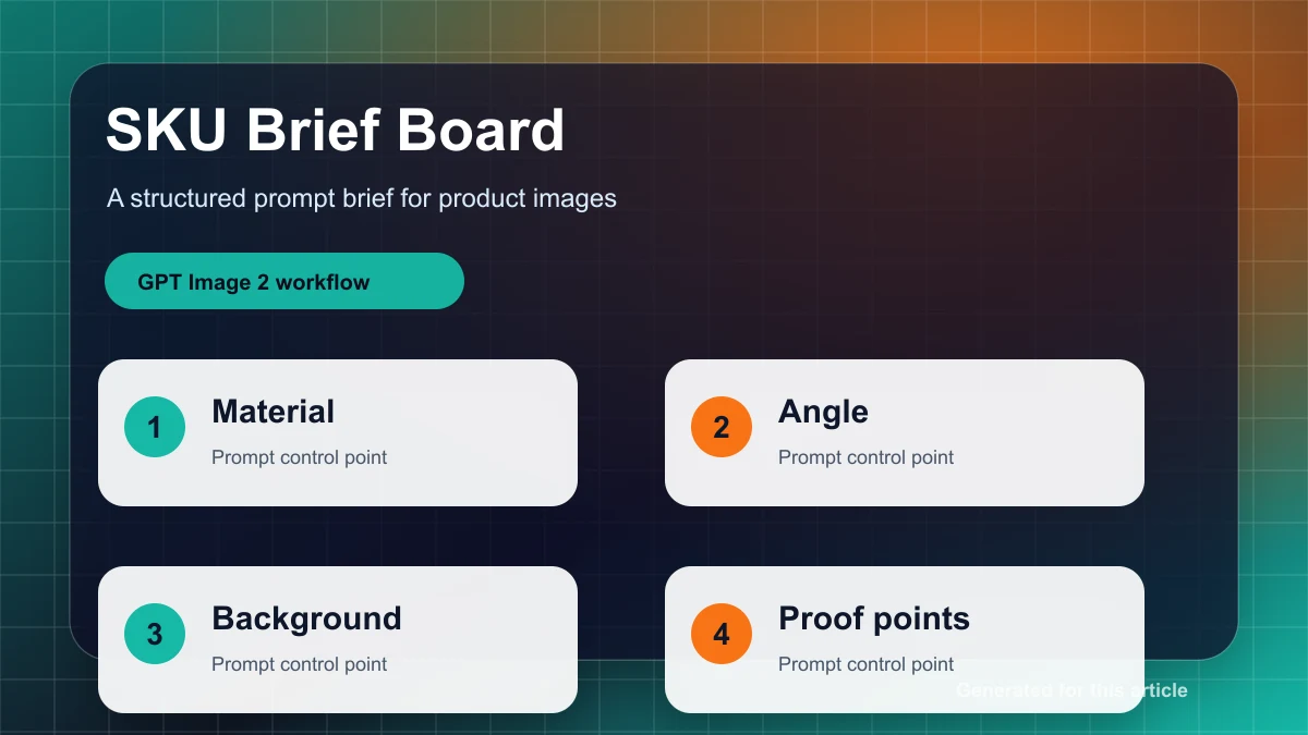 SKU brief board for ecommerce prompt planning